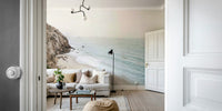Scenic California coast wall mural with ocean view

