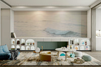 Calming pastel ocean scene for peaceful wall art.

