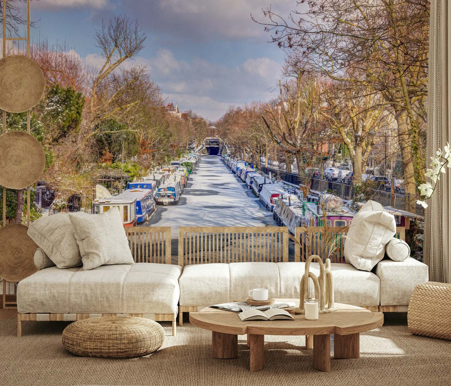 London's Frosted Waterways Wall Mural