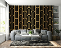 Decorative column motif mural for Art Deco-themed walls.


