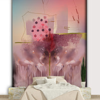 Detailed abstract art mural for offices, studios, or feature walls.

