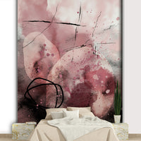 Dark tone abstract mural

