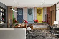 Colorful door design wallpaper

