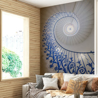Modern staircase swirl wall mural


