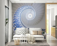Elegant spiral stair design mural

