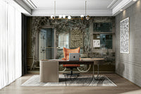 Vintage European street wall mural

