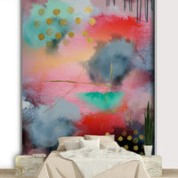 Dreamy brushstroke mural design

