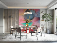 Ethereal watercolor wall mural

