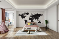 Stylish world map wallpaper for walls

