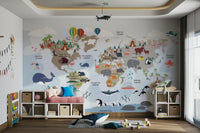 Playroom adventure map mural

