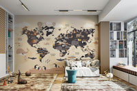Learning map mural wallpaper

