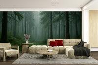 Calm forest mural design

