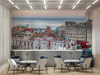 Sunset over Havana mural

