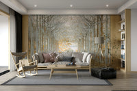 Neutral toned forest wall art

