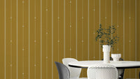 Refined Minimal Stripes Mustard Wallpaper with bold stripes

