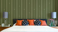 Refined Minimal Stripes Olive Drab Wallpaper with soft, muted stripes

