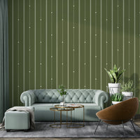Subtle olive drab wallpaper design with minimal stripes

