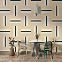 Minimalist geometric wallpaper for dynamic room decor

