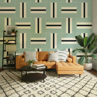 Sleek geometric wallpaper design for contemporary spaces

