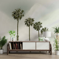 Timeless Palm Trees at the Beach mural for living room

