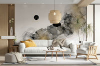 Cosmic Flow Wall Mural with vibrant swirling colors


