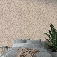 Relaxing botanical wallpaper featuring lush leaves

