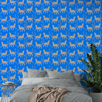 Chic wallpaper with cheetah pattern in muted colors

