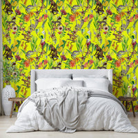 Artistic wall mural in easygoing geometric flow

