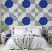Minimalist wall mural in gentle geometric pattern


