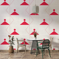 Abstract geometry wallpaper for serene interiors

