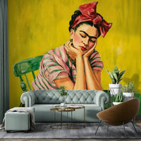 Bold portrait mural inspired by Mexican heritage

