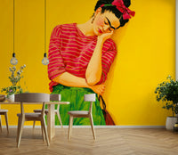 Golden Slumber mural with warm, nostalgic tones

