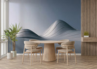 Metallic tone-on-tone mural in sculptural finish

