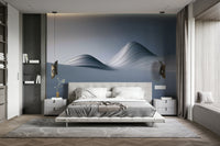 Metal Dunes Wall Mural with abstract metallic forms

