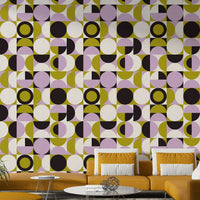 Textured contemporary wallpaper in beige and gray

