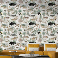 Ocean-inspired texture wallpaper in airy tones

