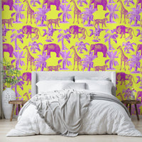 Living room featuring Silva Wallpaper backdrop

