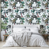 Living space with modern Silva Wallpaper backdrop

