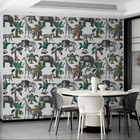 Elegant nature-inspired wallpaper in earthy tones

