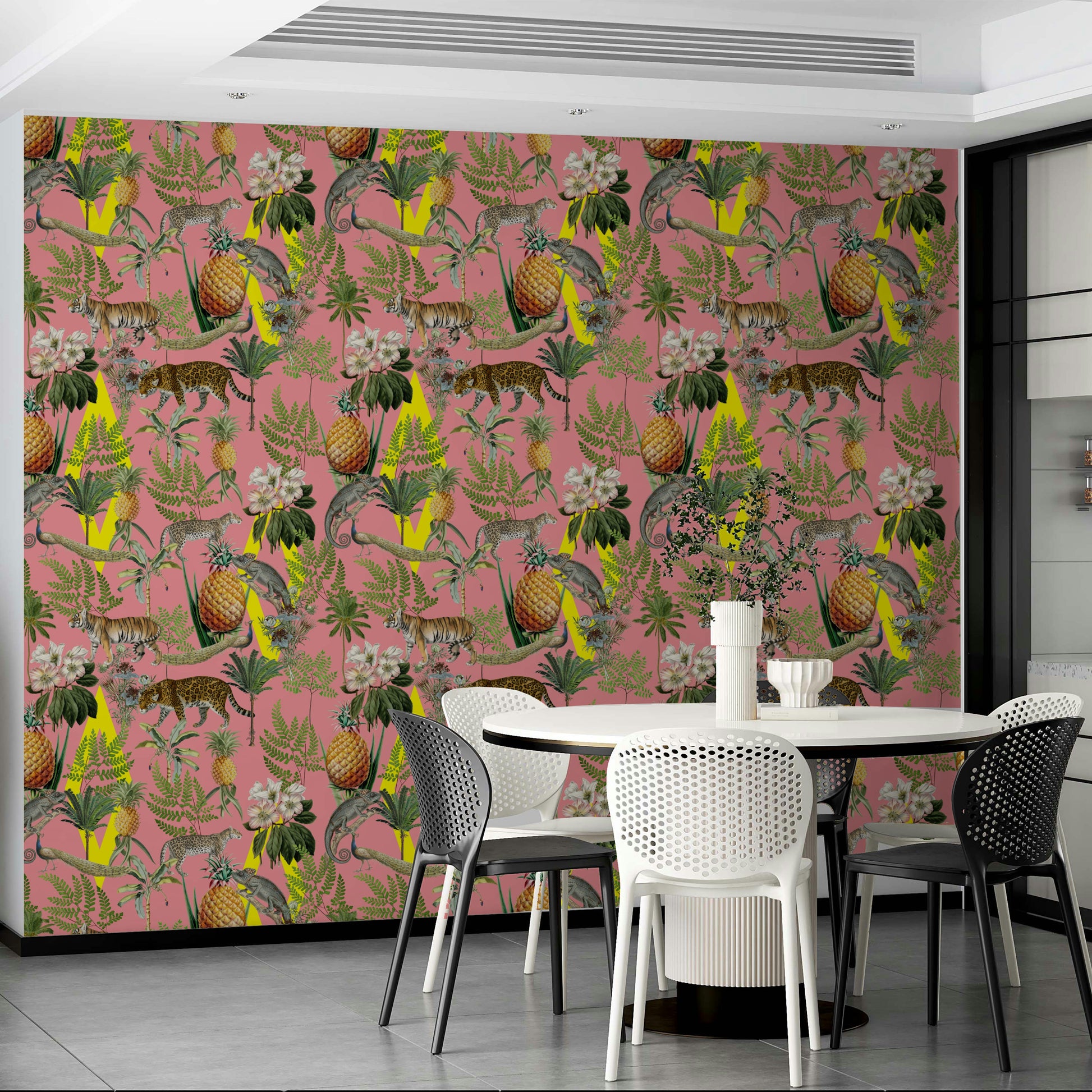 Artistic savanna wallpaper with natural elements

