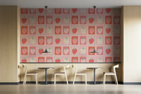 Strawberry Stamp Collection Wallpaper with vintage flair


