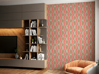 Mid-century inspired wallpaper with ripple effect

