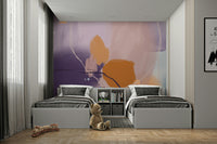 Curved abstract shapes in soft, calming tones

