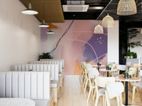 Elegant flowing mural with artistic whimsy

