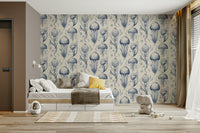 Peaches and cream jellyfish pattern for interiors

