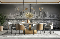 Eiffel Tower and Seine horizon in serene wall mural wallpaper

