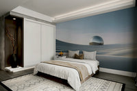 Flowing sand dunes in beige and cream mural wallpaper

