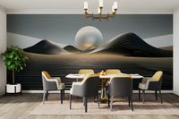 Manga‑inspired dune wave wallpaper for walls

