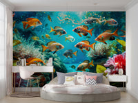 Large ocean mural wallpaper for walls in living space

