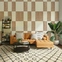 Warm-toned wall mural for artistic interiors

